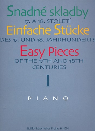 Einfache Stcke des 17. und 18. Jahrhunderts Band 1 fr Klavier