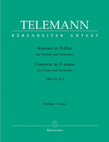 Konzert D-Dur TWV51:D9 fr Violine und Orchester Partitur