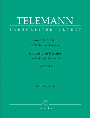 Konzert F-Dur TWV51:f2 fr Violine und Orchester Partitur