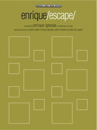Escape: Einzelausgabe gesang und klavier/gitarre