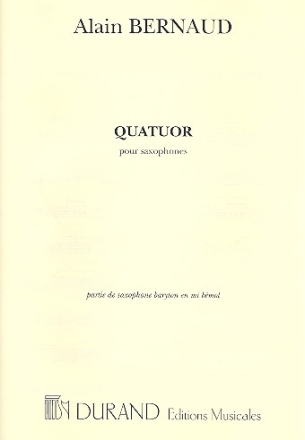 Quatuor pour saxophones partie pour saxophone barytone