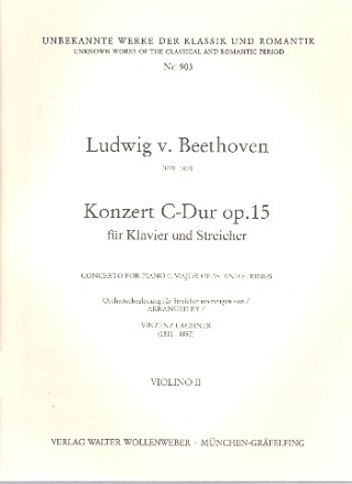 Konzert C-Dur Nr.1 op.15 fr Klavier und Streicher Violine 2