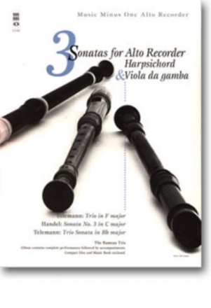 Music minus one Alto Recorder 3 sonatas for alto recorder, harpsichord and viola da gamba