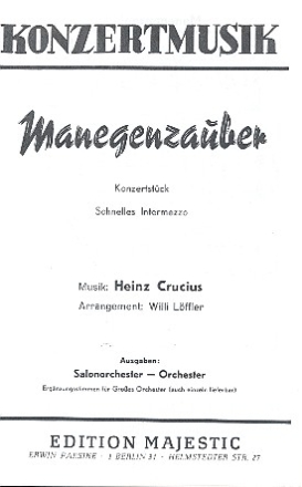 Manegenzauber: Konzertstck fr Salonorchester