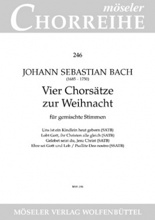 4 Chorstze zur Weihnacht fr gem Chor a cappella Partitur
