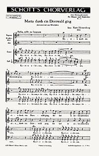 Hessenberg, Kurt: Zwei Weihnachtslieder fr Mnnerchor (TBB) und Kinderchor (SMez) Chorpartitur