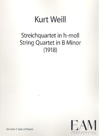 Streichquartett h-Moll  Stimmen