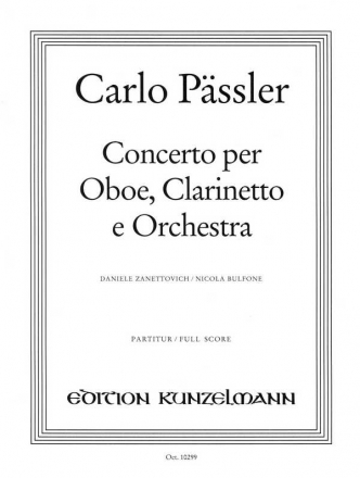 Konzert B-Dur fr Oboe, Klarinette und Orchester Partitur