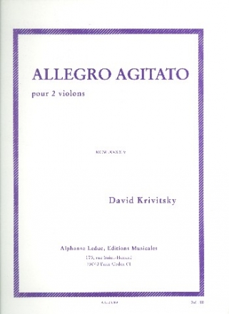 Allegro agitato pour 2 violons 2 partitions