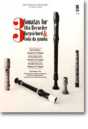 MUSIC MINUS ONE ALTO RECORDER 3 SONATAS FOR ALTO RECORDER, HARPSICHORD AND VDG. (NOTES AND CD)
