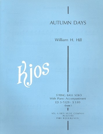 Autumn Days for string bass and piano