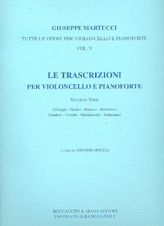 LE TRASCRIZIONI PER VIOLONCELLO E PIANOFORTE VOL.2 MOCCIA, A., ED.
