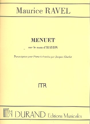 Menuet sur le nom de Haydn pour piano a 4 mains