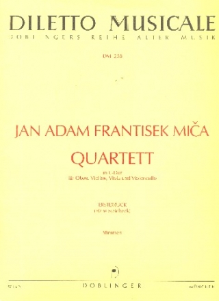 Quartett C-Dur fr Oboe und Streichtrio Stimmen