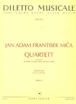 Quartett C-Dur fr Oboe und Streichtrio Stimmen
