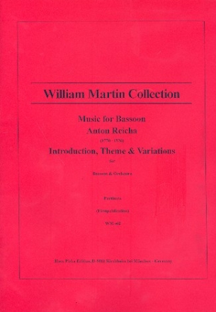 Introduction, Theme and Variations for bassoon and strings for bassoon and piano