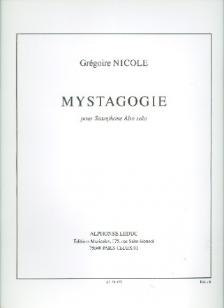 MYSTAGOGIE POUR SAXOPHONE ALTO SOLO