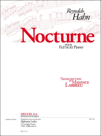 NOCTURNE POUR FLUTE ET PIANO LARRIEU, MAXENCE, ARR.