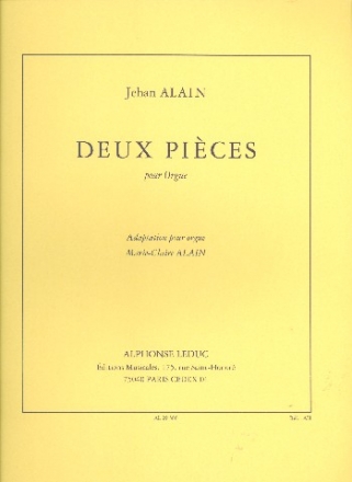 2 PIECES POUR ORGUE ALAIN, MARIE-CLAIRE, ARR.