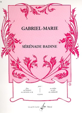 Serenade badine pour flte (hautbois, clarinette, alto, violoncelle, violon) et piano