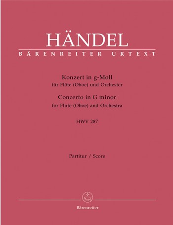 Konzert g-Moll Nr.3 HWV287 fr Flte (Oboe) und Streichorchester Partitur