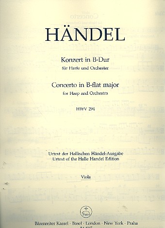 Konzert B-Dur HWV294 fr Harfe und Orchester Viola
