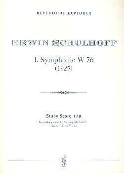 Sinfonie Nr.1 W76 fr Orchester Studienpartitur (1925)