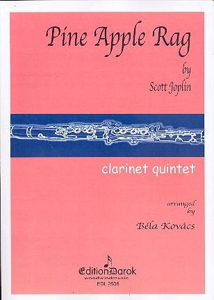 Pine Apple Rag for 4 clarinets and bass clarinet score and parts