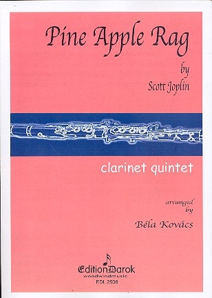 Pine Apple Rag for 4 clarinets and bass clarinet score and parts