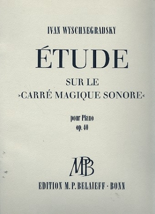 tude sur le Carr magique sonore op.40 fr Klavier