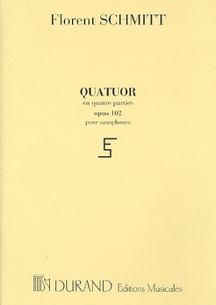 Quatuor op.102 en 4 parties pour 4 saxophones parties