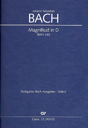 Magnificat D-Dur BWV243  fr Soli (SSATB), Chor (SSATB) und Orchester Klavierauszug
