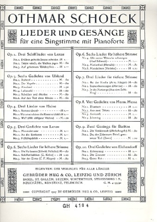 Aus zwei Tlern op.8,2 fr Gesang und Klavier