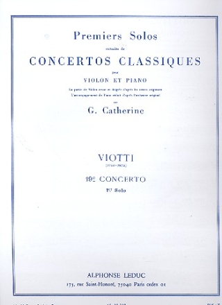 Premier solo du concerto no.19 pour violon et piano