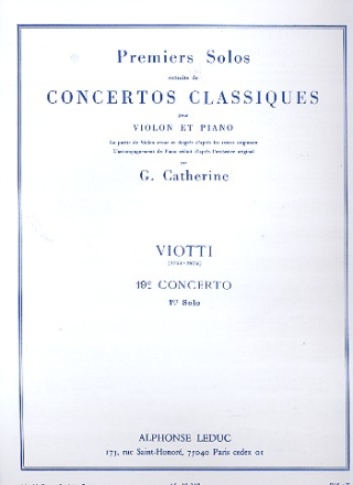 Premier solo du concerto no.19 pour violon et piano