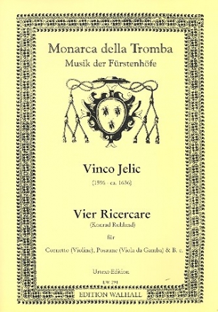 4 Ricercare fr Kornett (Violine), Posaune (Vaila da gamba) und Bc Partitur und Stimmen