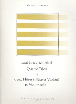 4 trios a 2 fltes (fl,vl) et violoncelle,  parties 