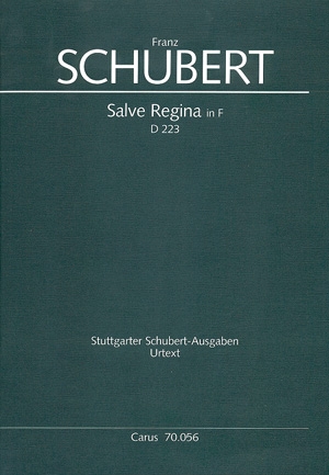 Salve Regina F-Dur D223 fr Sopran und Orchester Partitur