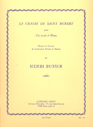 La Chasse de Saint Hubert pour cor en fa et piano