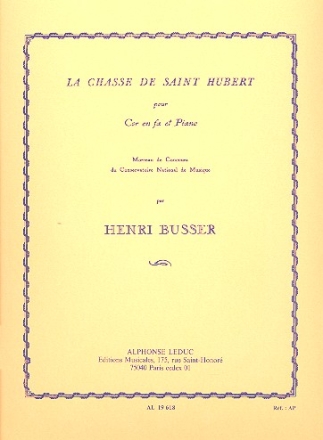 La Chasse de Saint Hubert pour cor en fa et piano