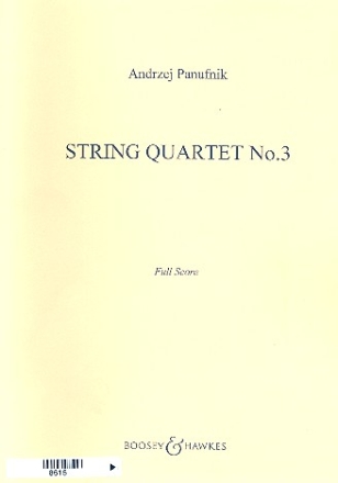 Streichquartett Nr. 3 fr Streichquartett Partitur
