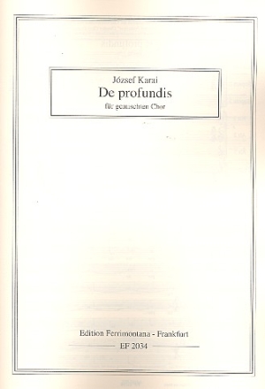 De profundis fr gem Chor a cappella Partitur (la)