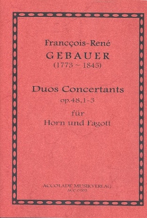 Duos concertants op.48,1-3 fr Horn in F und Fagott
