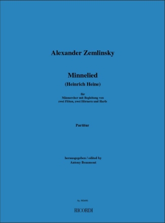 Minnelied fr Mnnerchor, 2 Flten, 2 Hrner und Harfe Partitur