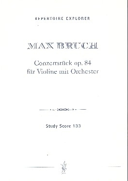 Conzertstck op.84 fr Violine und Orchester Studienpartitur