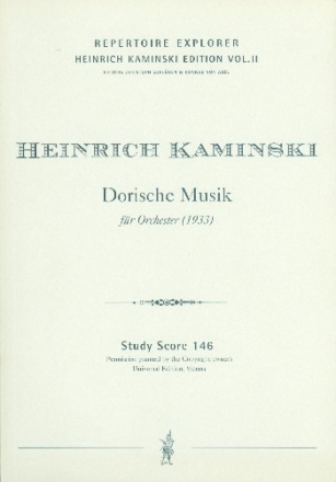 Dorische Musik fr Orchester Studienpartitur