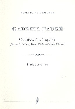 Quintett Nr.1 op.89 fr Klavier und Streichquartett Studienpartitur