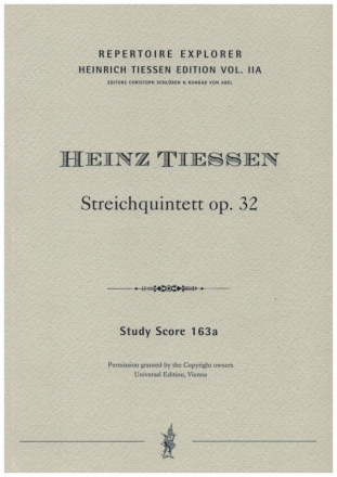 Streichquintett op.32 fr 2 Violinen, 2 Violen und Violoncello Studienpartitur