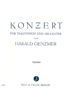 Konzert fr Trautonium und Orchester, Partitur