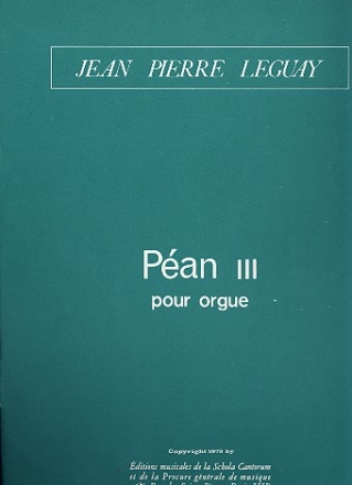 Pean 3 pour orgue